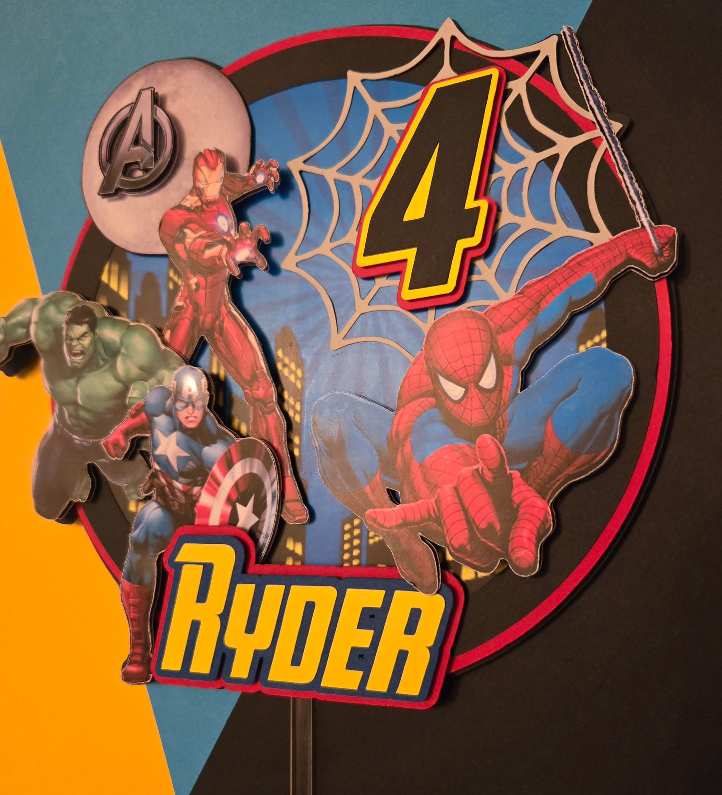 Superhero cake topper