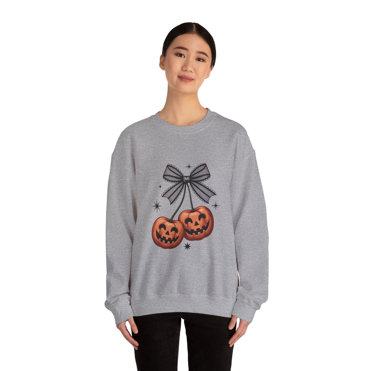 Halloween Pumpkin Sweatshirt, Cozy Fall Crewneck, Unisex Sweatshirt, Spooky Season Apparel, Autumn Fashion, Gift for Her