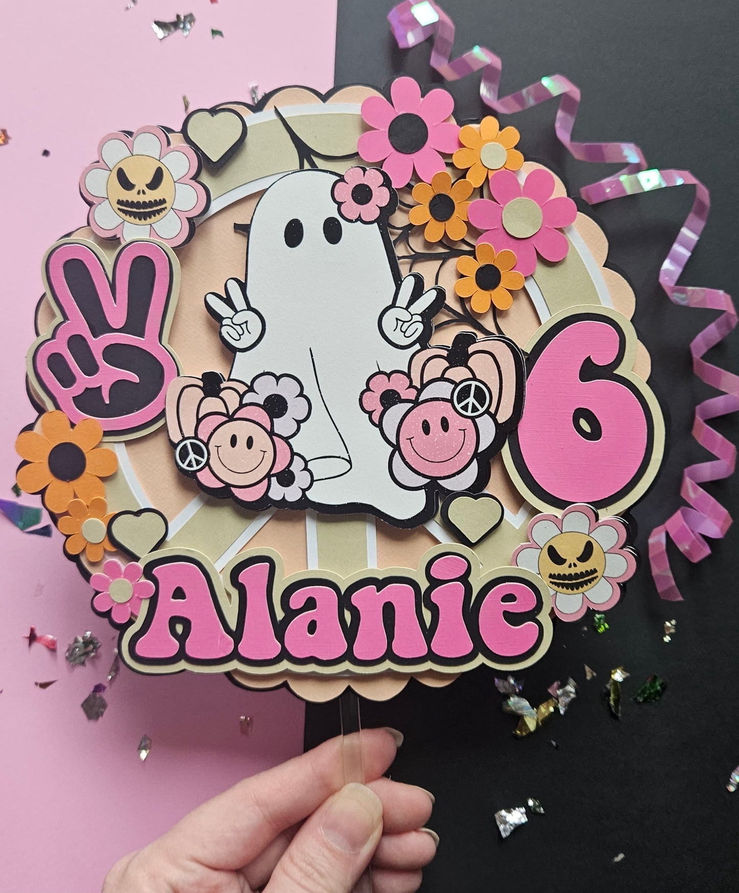 Groovy Halloween cake topper