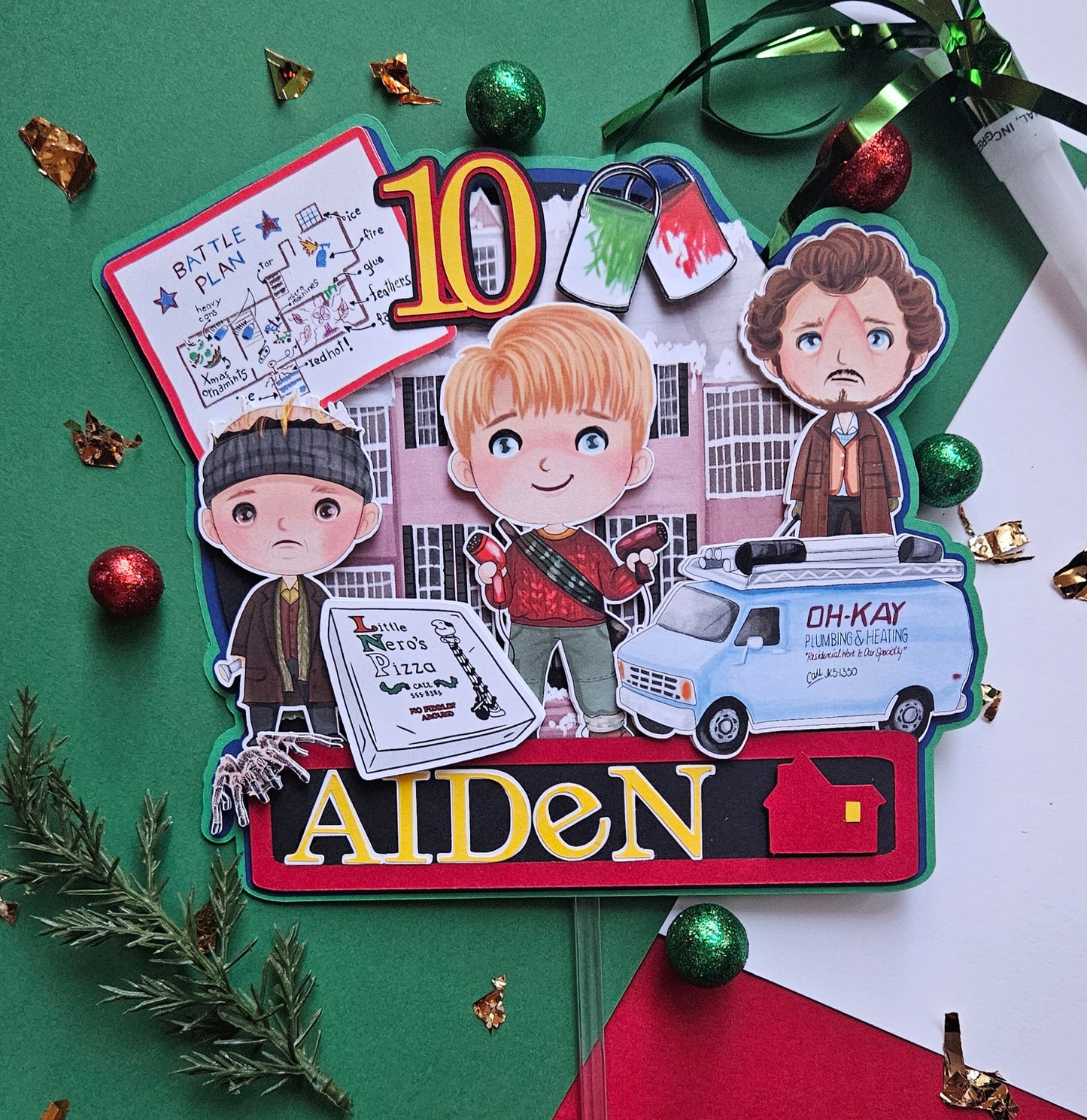Home Alone cake topper