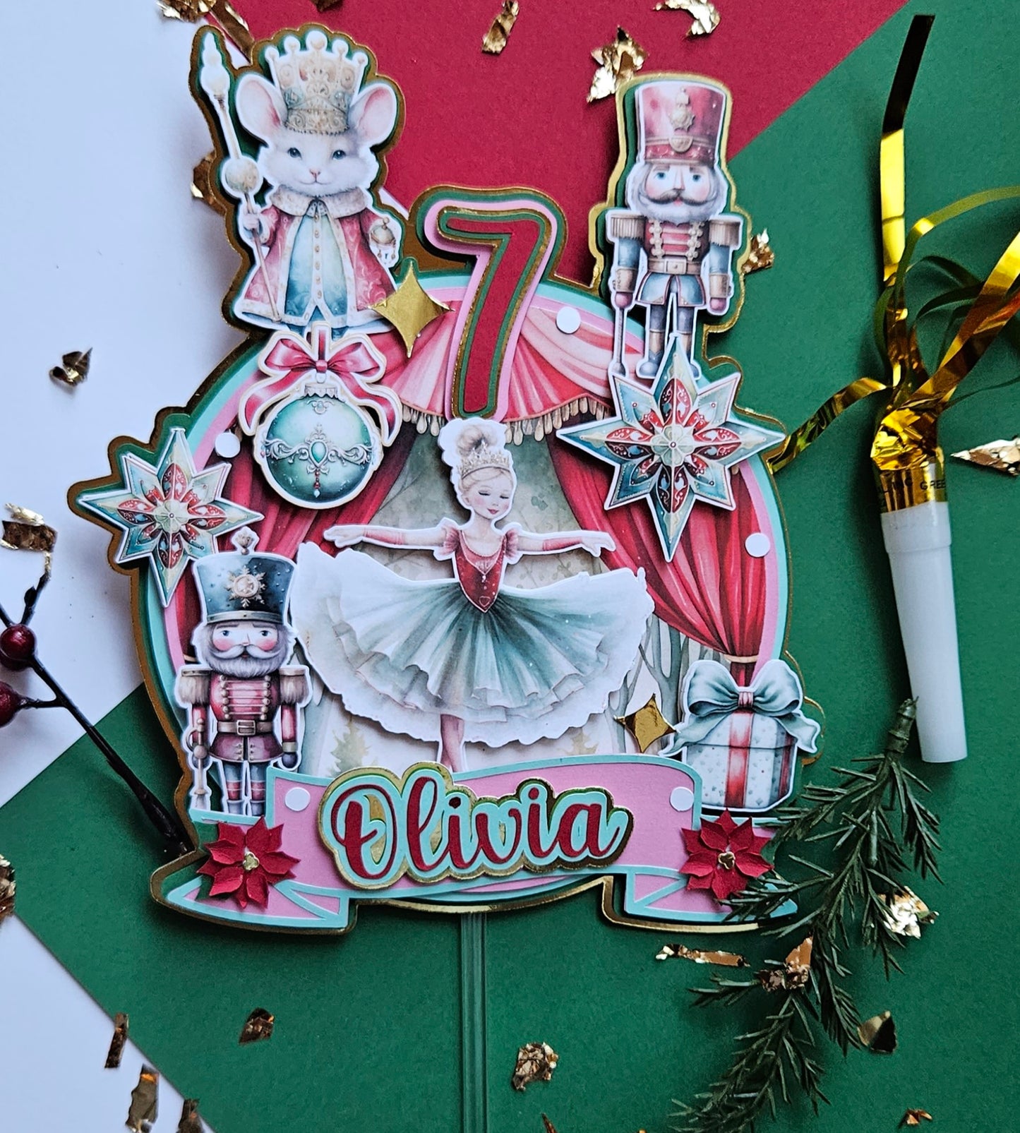 Nutcracker Ballet cake topper