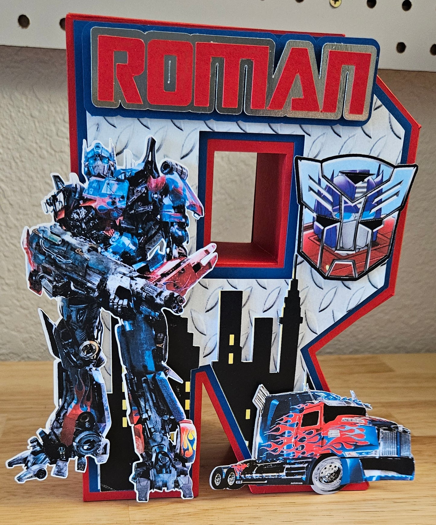 Transformers 3d paper letter/number