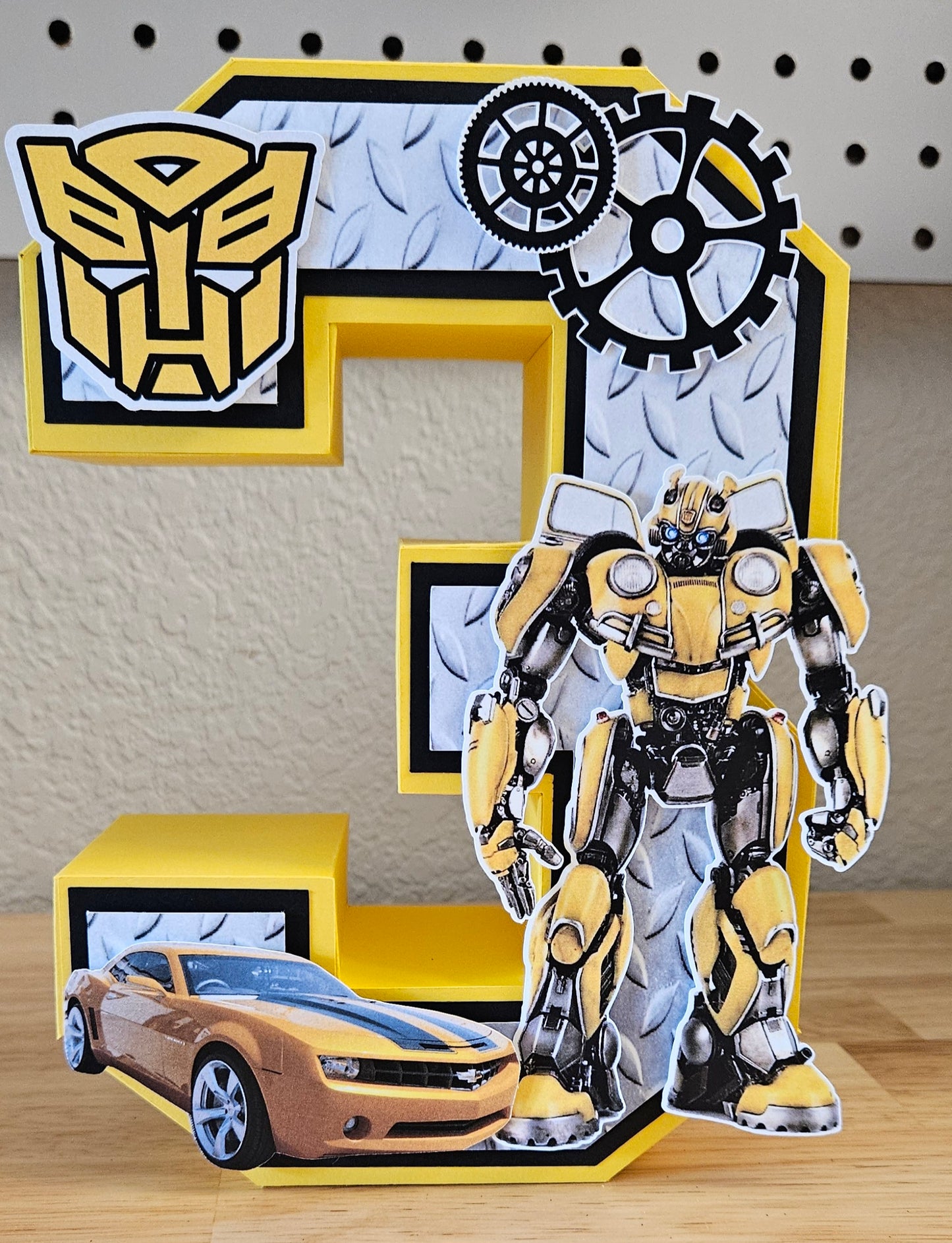 Transformers 3d paper letter/number