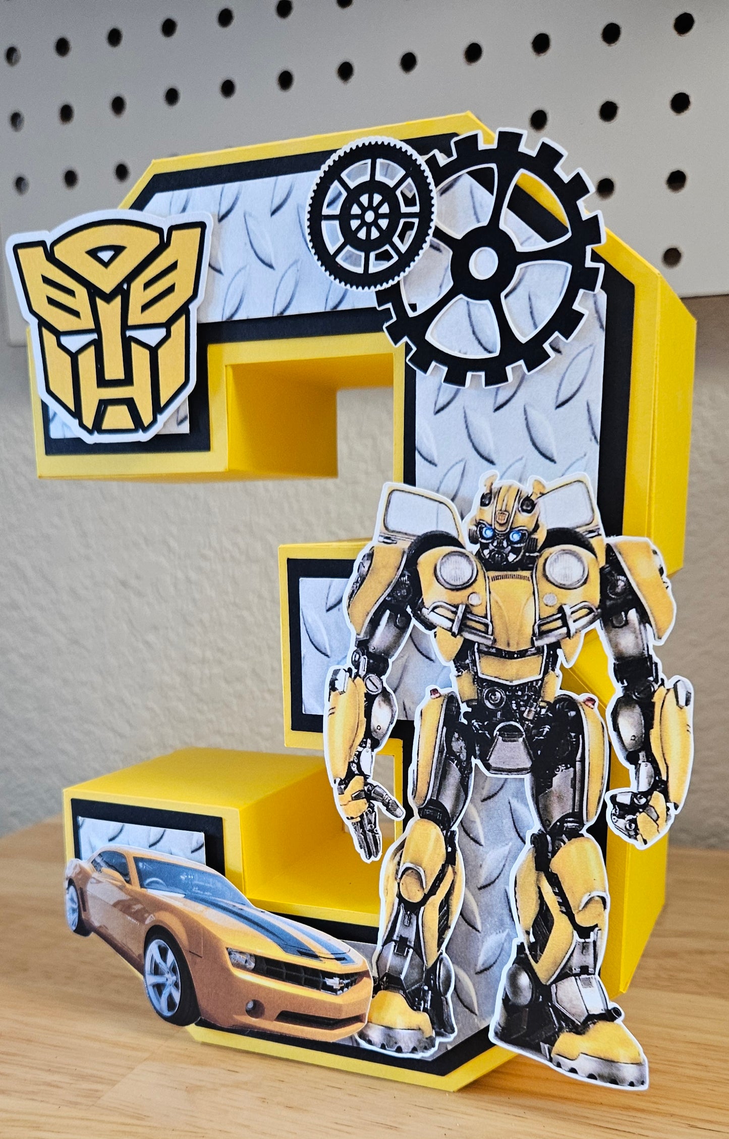 Transformers 3d paper letter/number