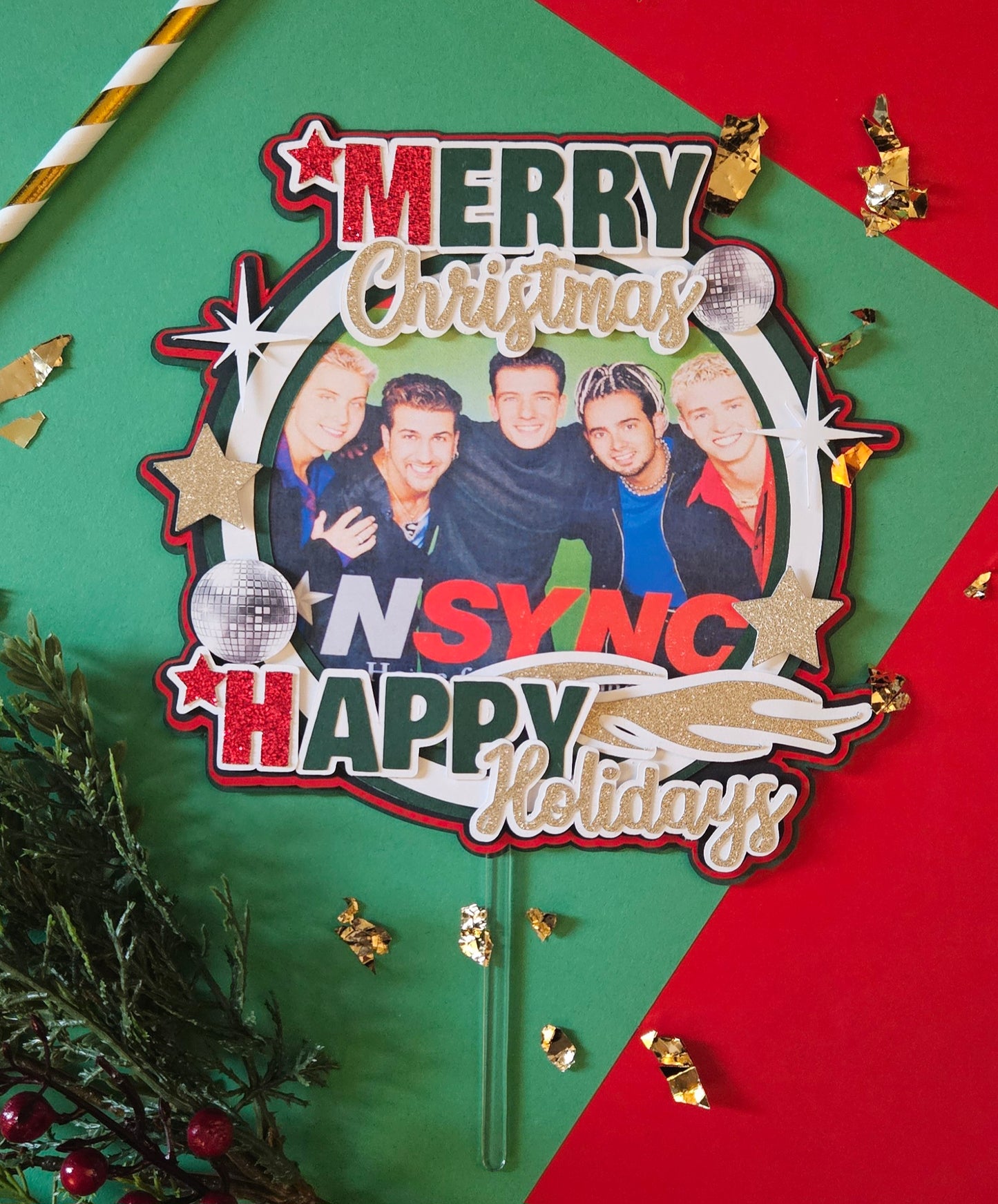 Nsync Christmas cake topper