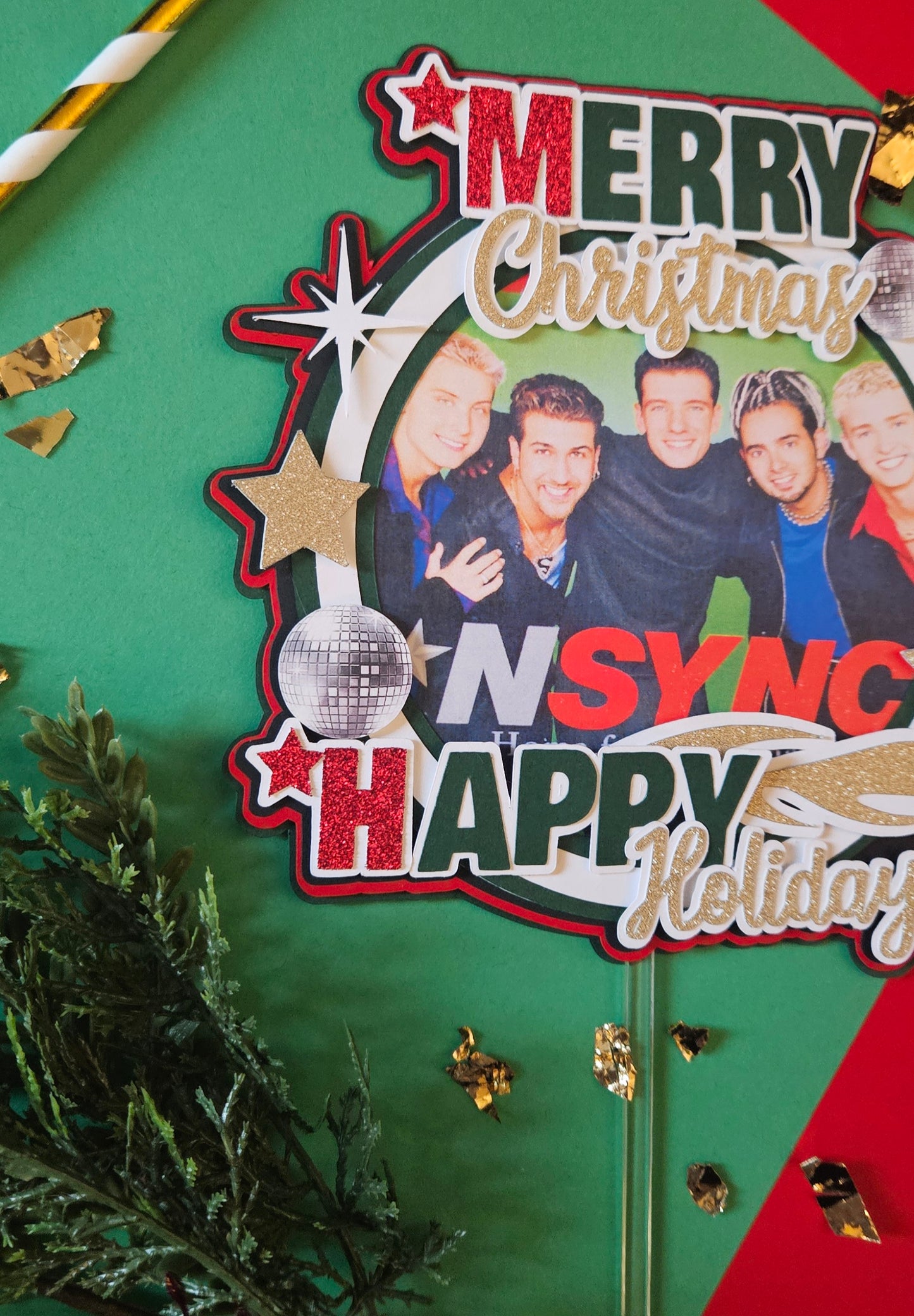 Nsync Christmas cake topper
