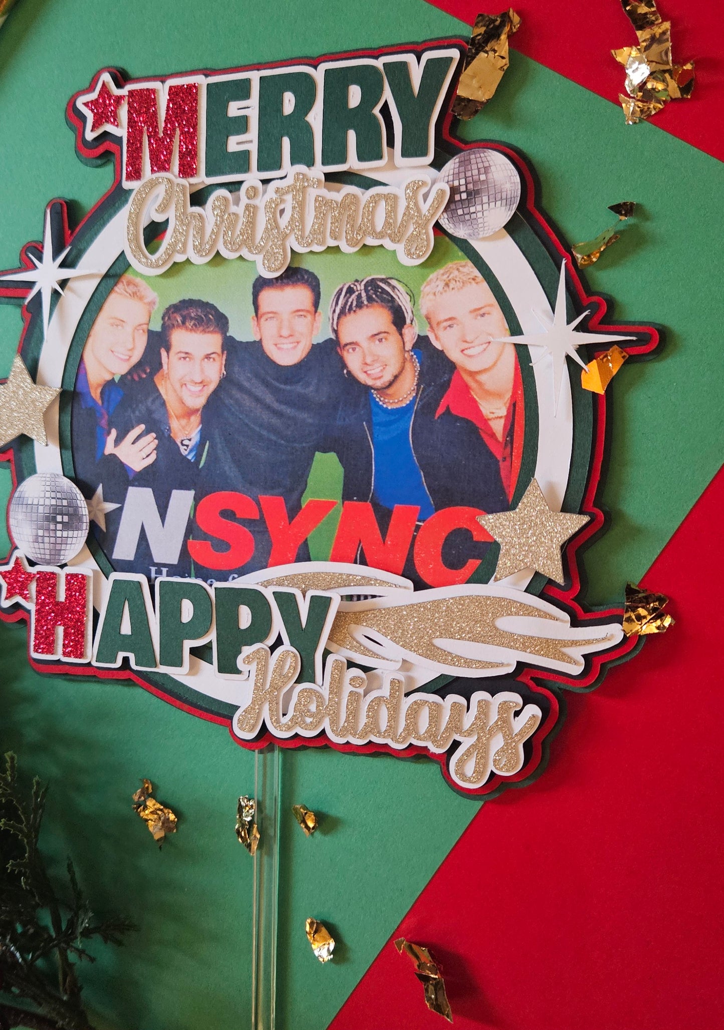 Nsync Christmas cake topper
