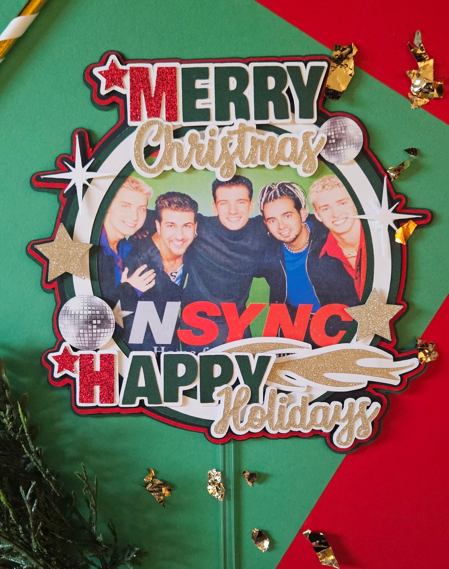 Nsync Christmas cake topper