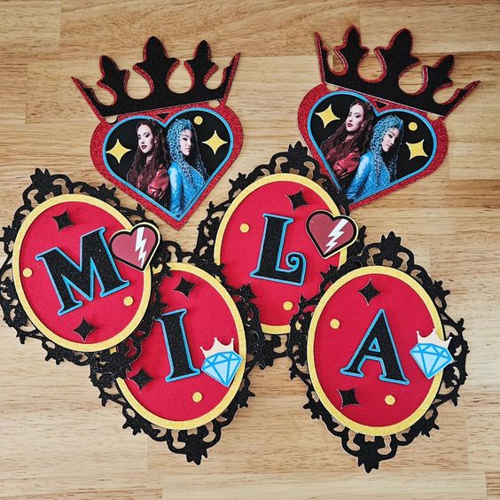 Descendants themed birthday banner
