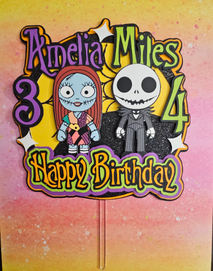Nightmare Before Christmas cake topper