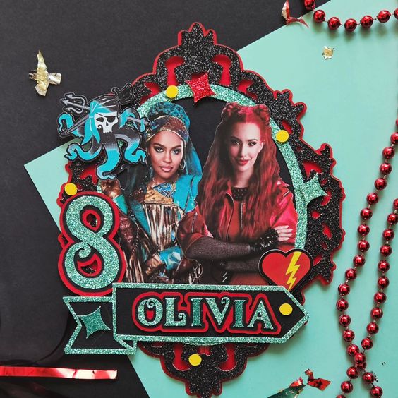 Descendants cake topper/ custom party supplies