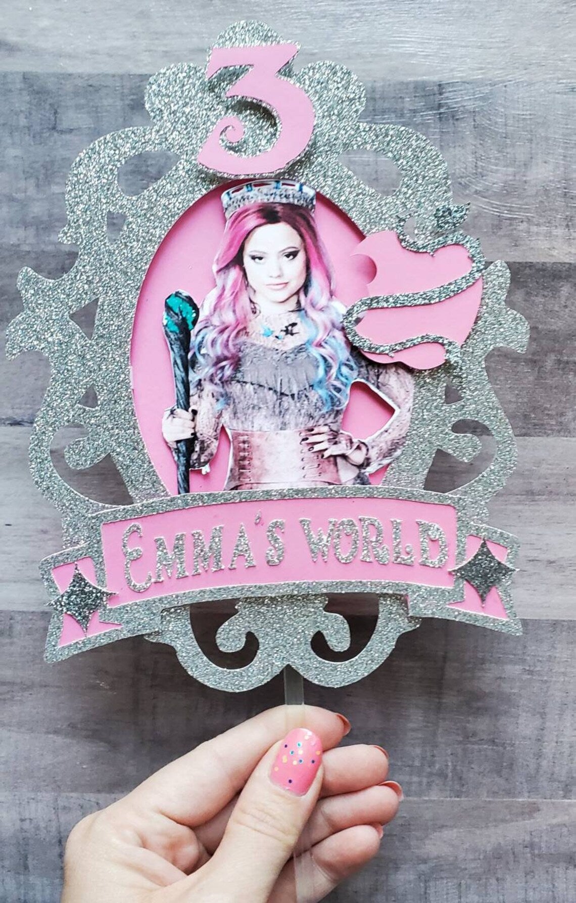Descendants cake topper/ custom party supplies