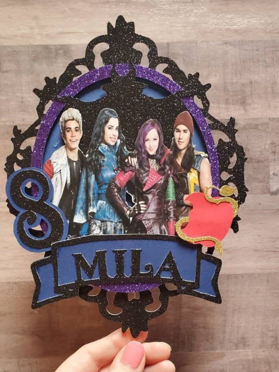 Descendants cake topper/ custom party supplies