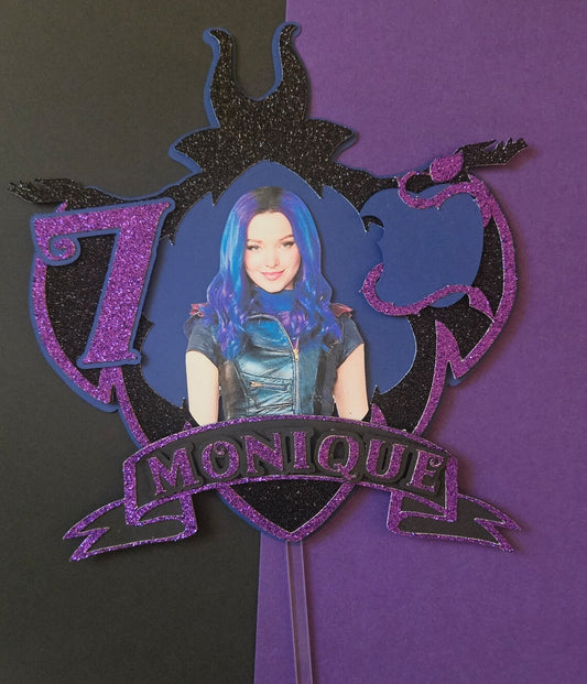 Descendants cake topper/ custom party supplies