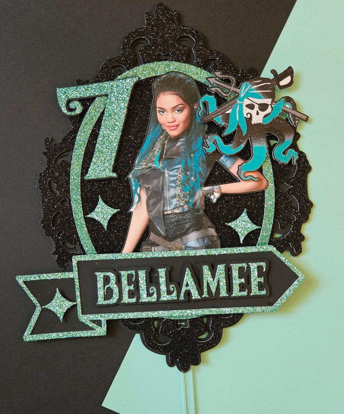 Descendants cake topper/ custom party supplies