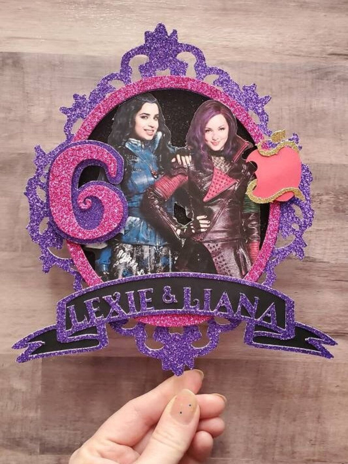 Descendants cake topper/ custom party supplies