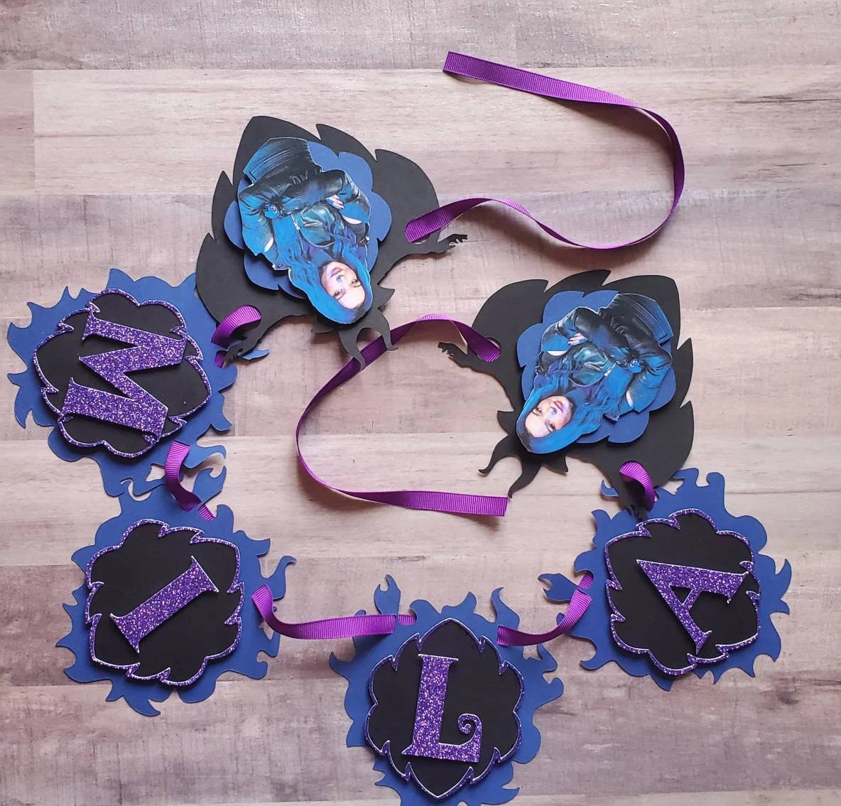 Descendants themed birthday banner