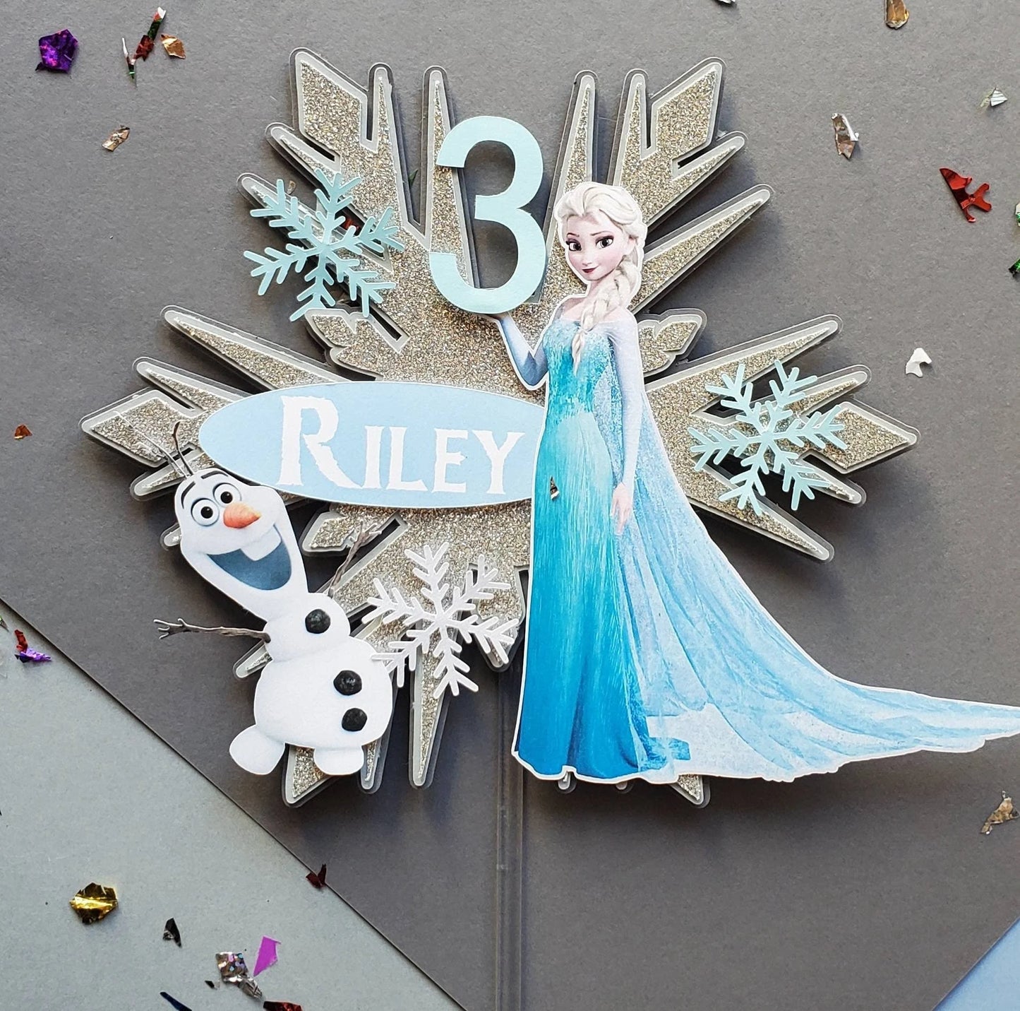 Frozen cake topper/ Frozen birthday party