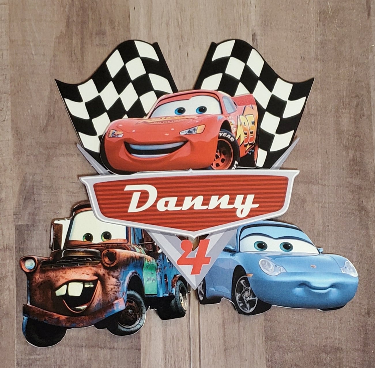 Cars/ Lightning McQueen cake topper