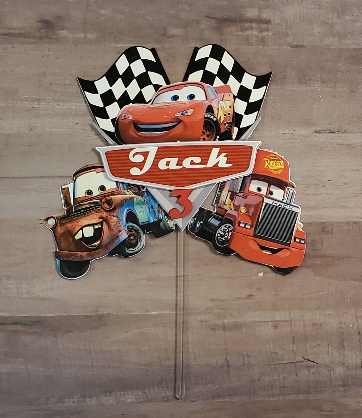 Cars/ Lightning McQueen cake topper