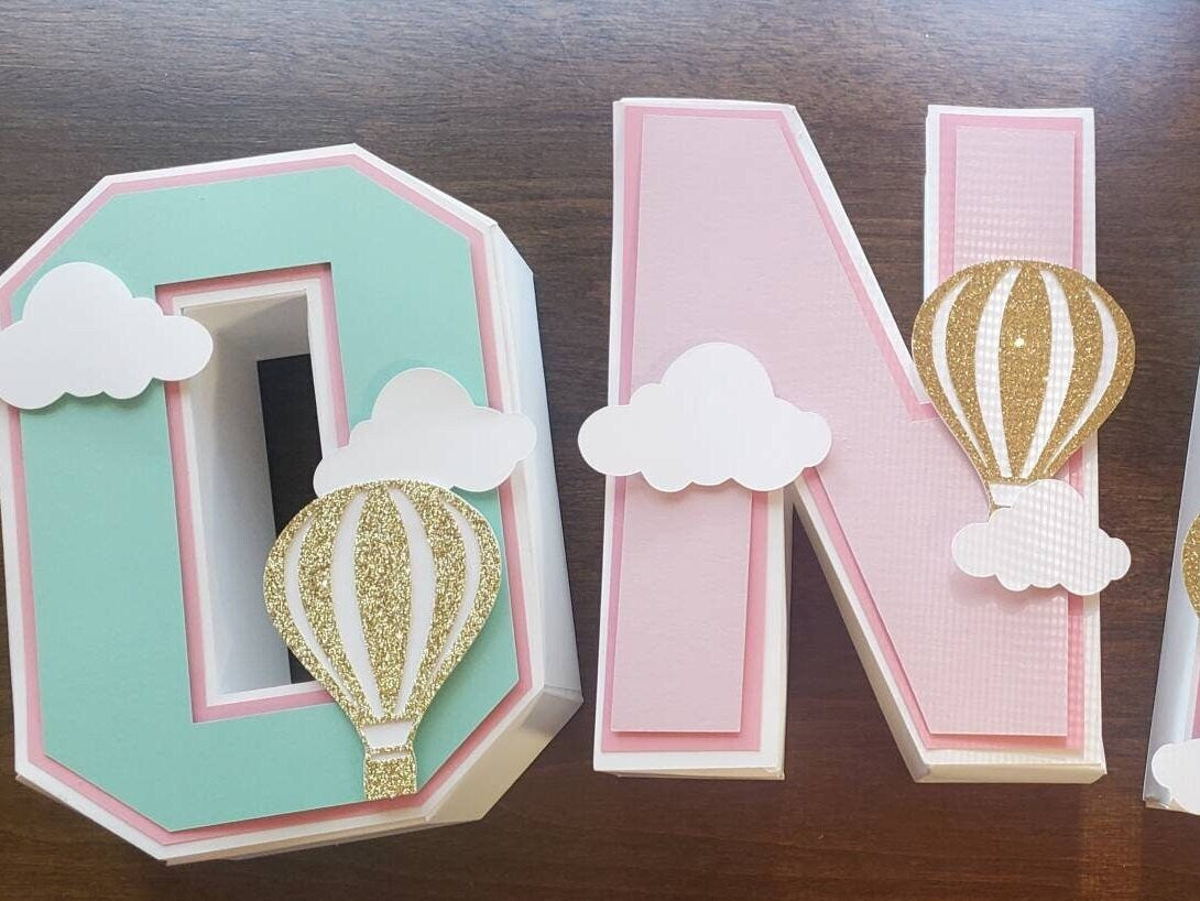 3d Hot Air Balloon letters