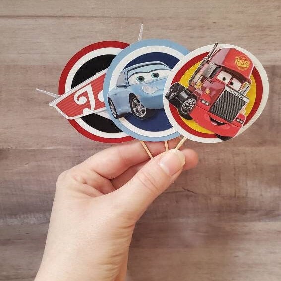 Cars themed cupcake toppers