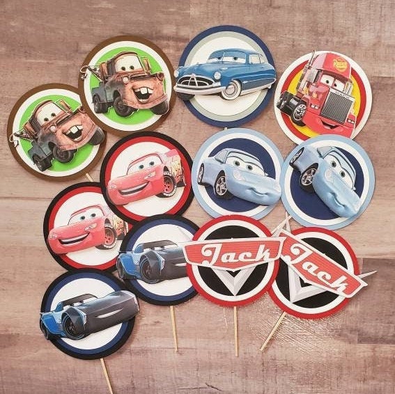 Cars themed cupcake toppers