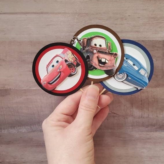 Cars themed cupcake toppers
