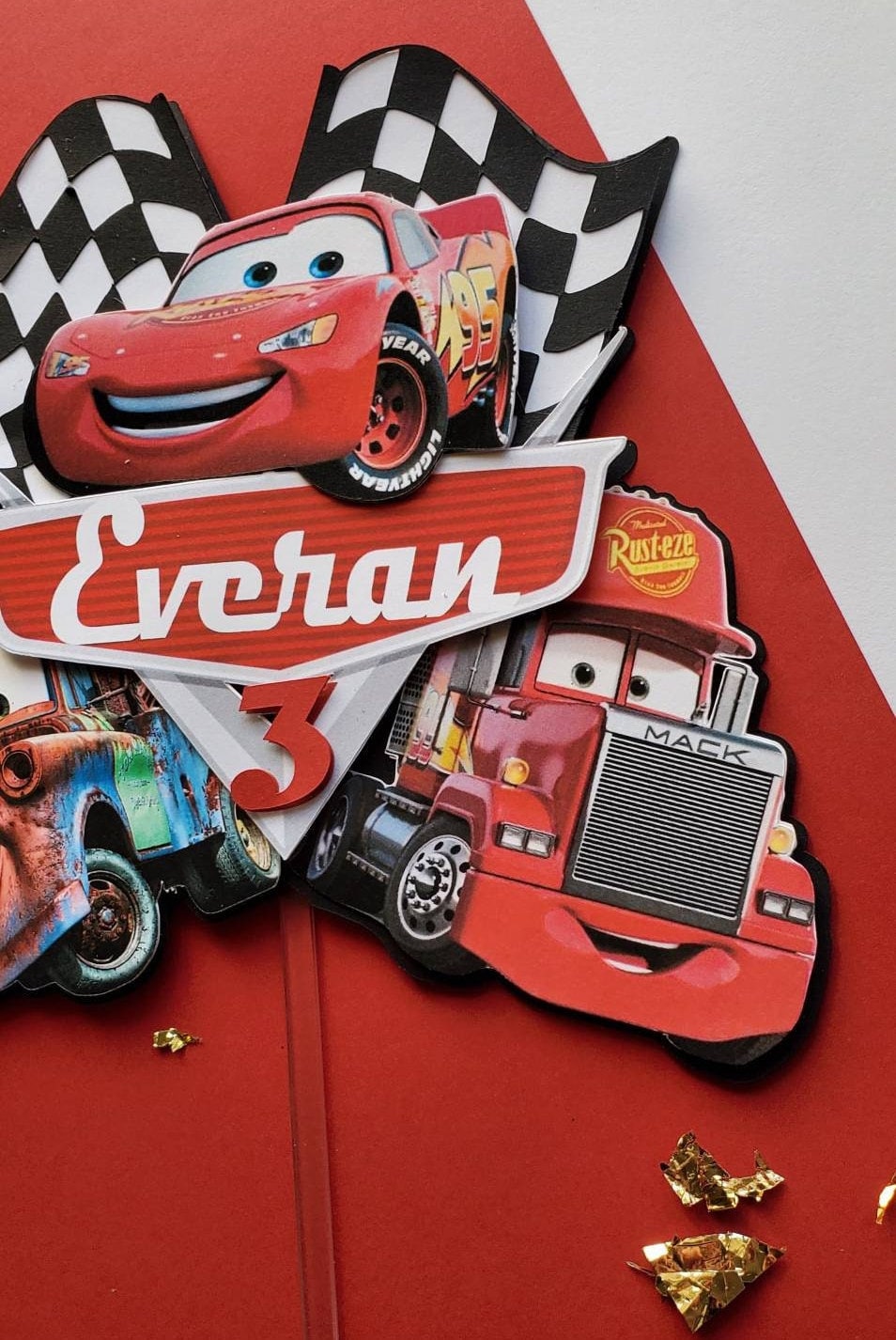 Cars/ Lightning McQueen cake topper