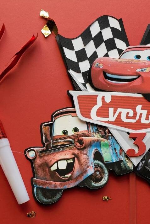Cars/ Lightning McQueen cake topper