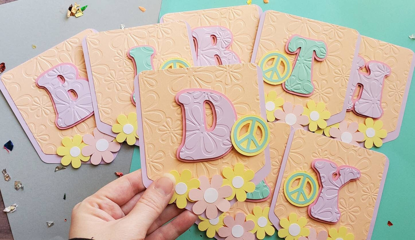 Groovy cake topper/ Flower child