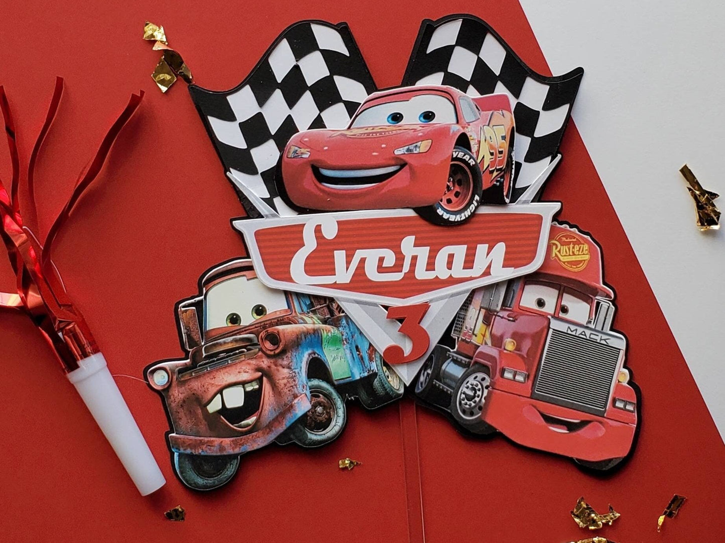 Cars/ Lightning McQueen cake topper
