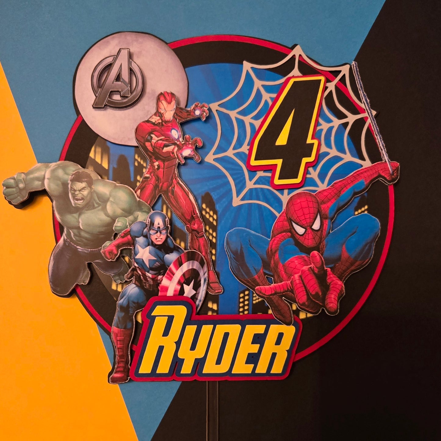 Superhero cake topper