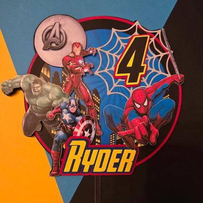 Superhero cake topper