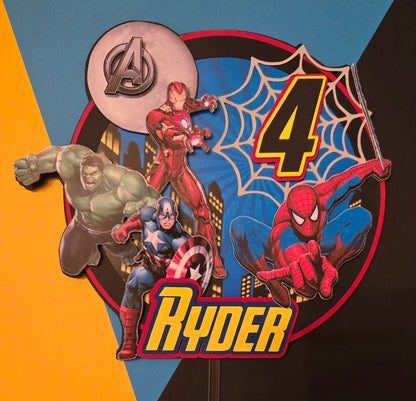 Superhero cake topper