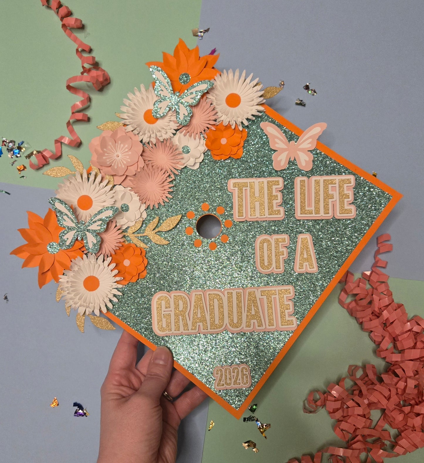 Life of a Showgirl inspired Graduation cap