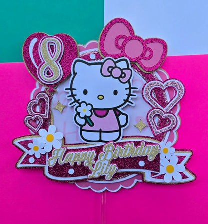 Kitty cake topper
