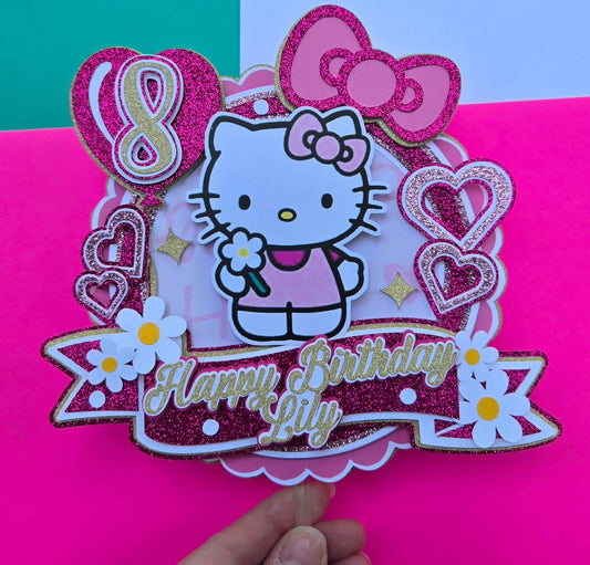 Kitty cake topper