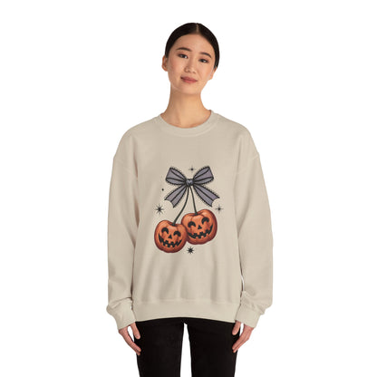 Halloween Pumpkin Sweatshirt, Cozy Fall Crewneck, Unisex Sweatshirt, Spooky Season Apparel, Autumn Fashion, Gift for Her
