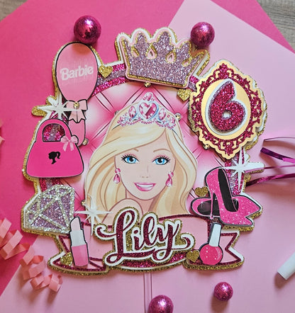 Barbie inspired cake topper