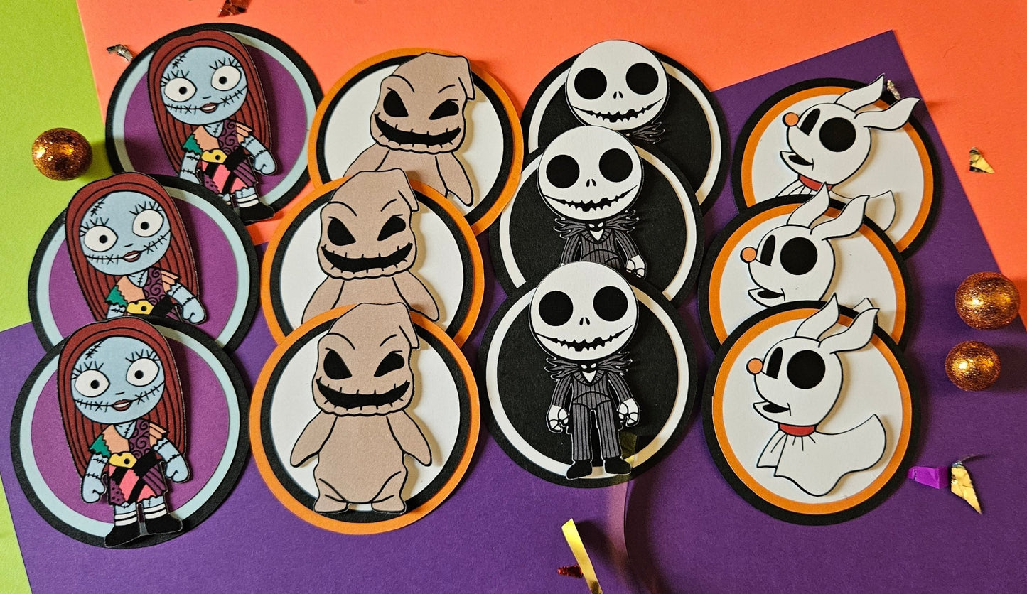 Nightmare Before Christmas cupcake toppers