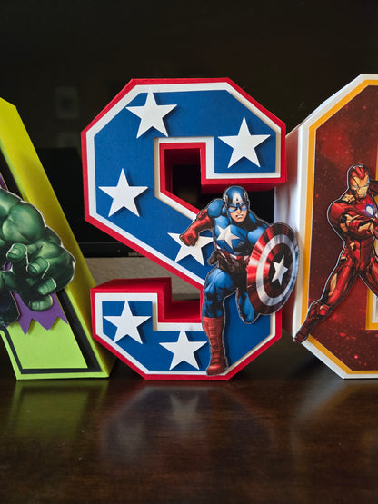 Super Hero 3D letters