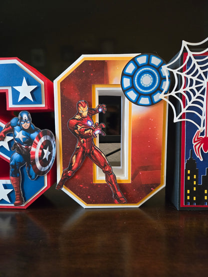 Super Hero 3D letters