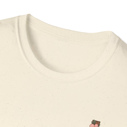 Floral Cross T-Shirt - Unisex Softstyle Tees for Faith, Easter, Casual Wear, Gift for Believers, Religious Apparel