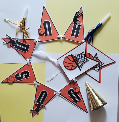 Basketball birthday banner