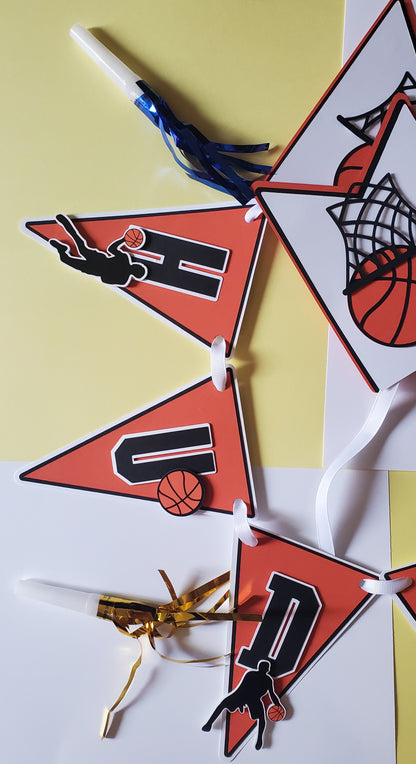 Basketball birthday banner