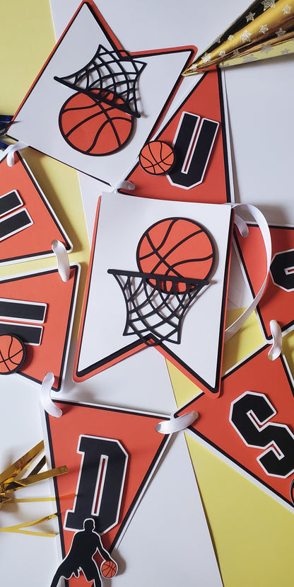 Basketball birthday banner