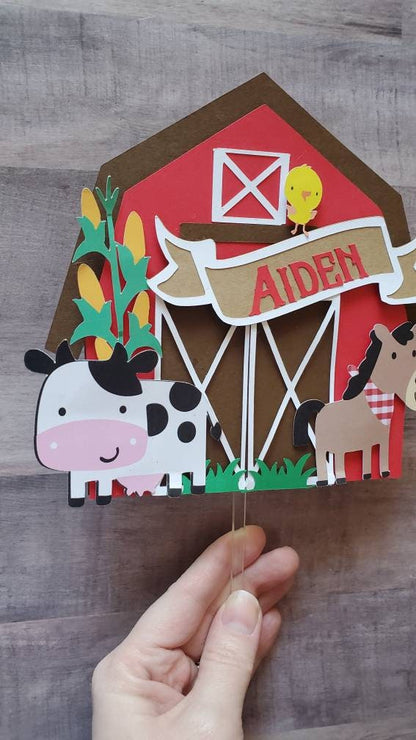 Farm Birthday cake topper!