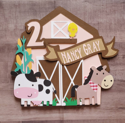 Farm Birthday cake topper!
