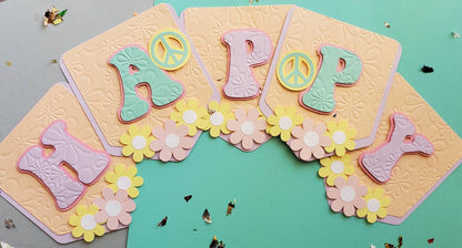 Groovy cake topper/ Flower child